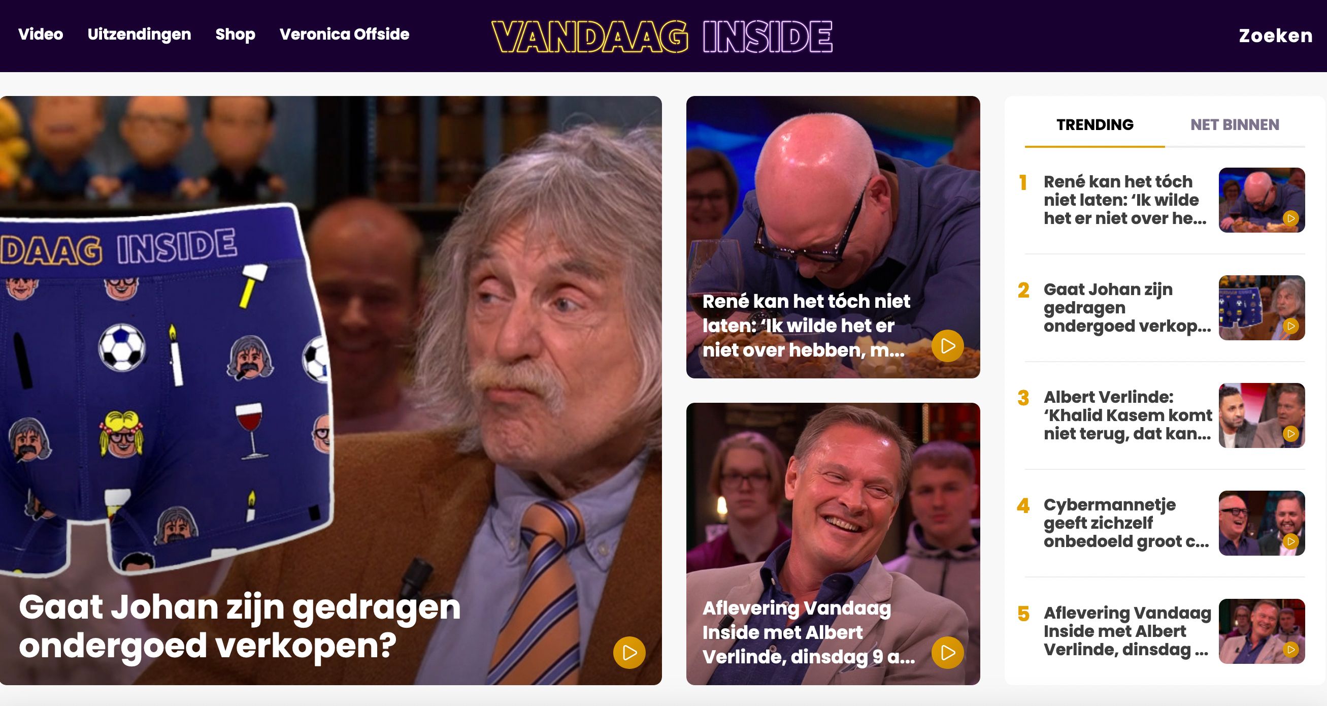 GeenStijl: Vandaag Inside al de hele dag trending