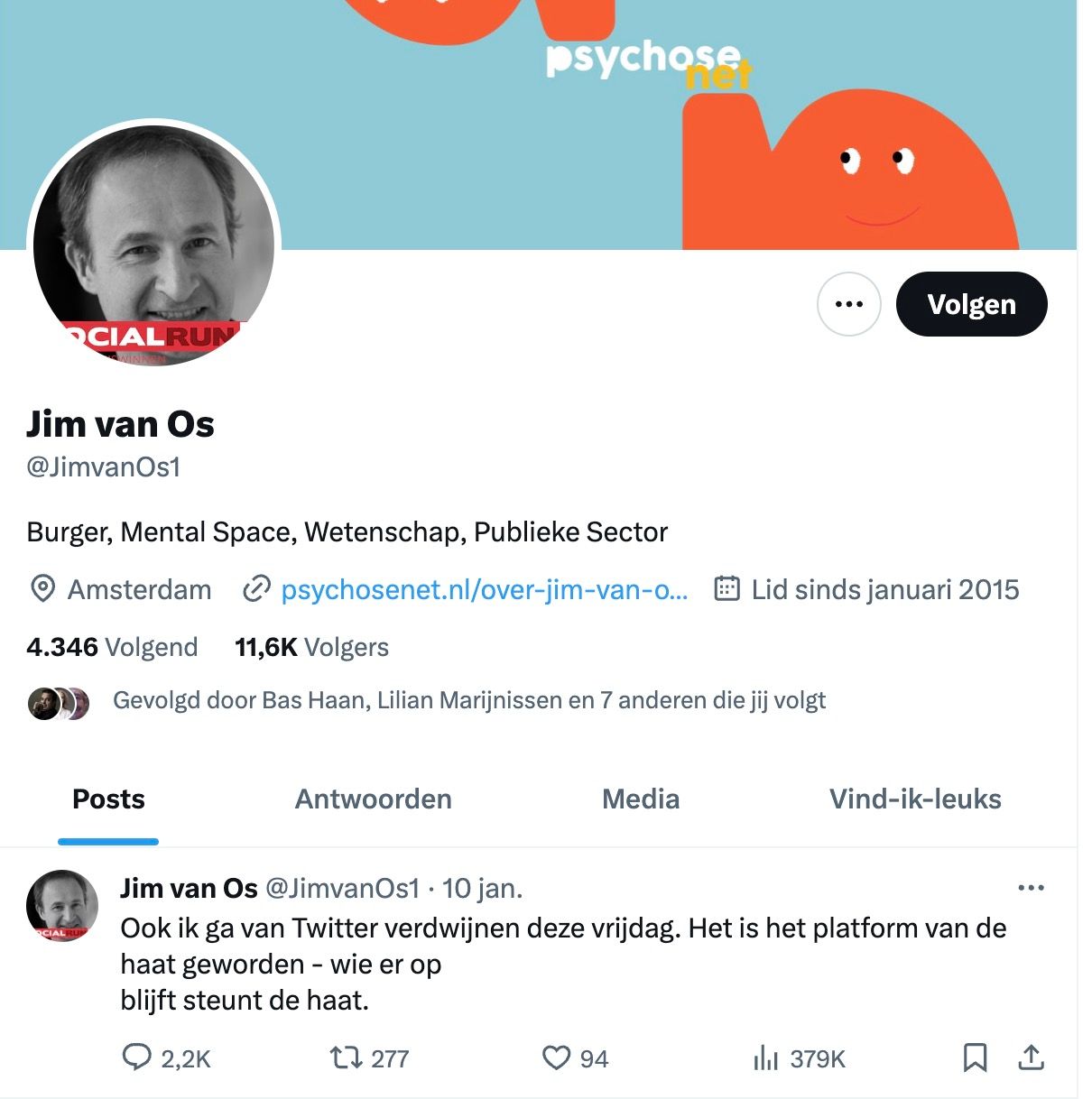 GeenStijl: Zaterdag. Account @JimvanOs1 nog steeds actief - Vimarsana News
